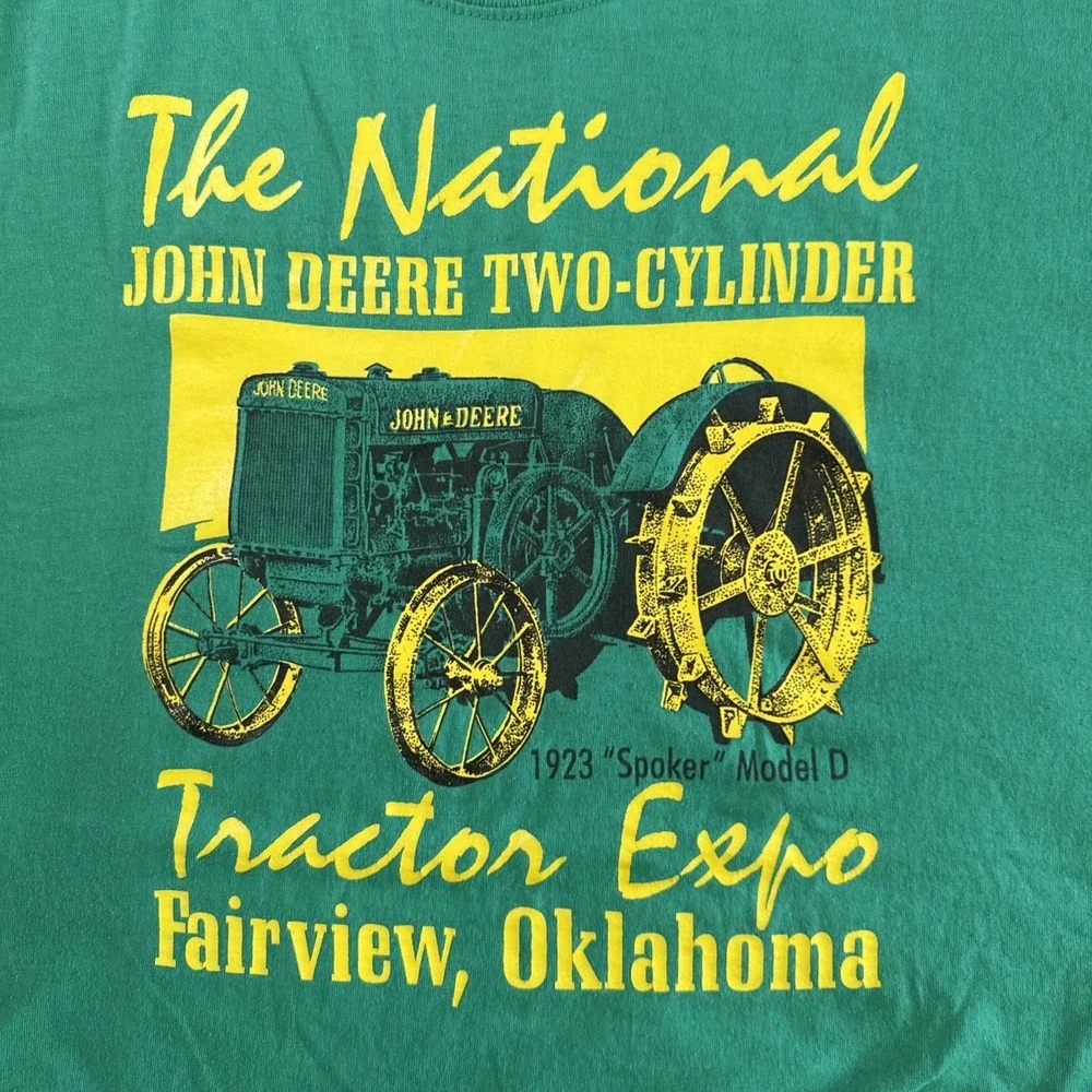 John Deere National Tractor Expo Fairview, Ok Men's T-shirt Green Size XL - Picture 5 of 7